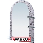 Зеркало 16П, 550мм*750мм, влагост., полки-550мм, 120мм, 120мм зеркальные грани с установкой в Москве
